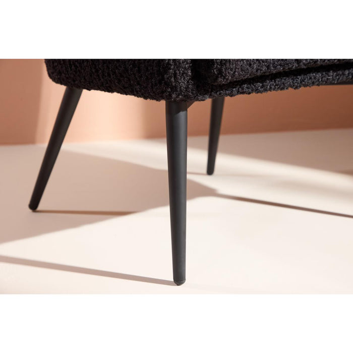 Svea - Bianca fauteuil - teddy - zwart