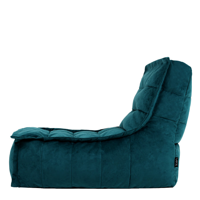 icon Dolce Lounge Zitzak - Velours - Blauwgroen