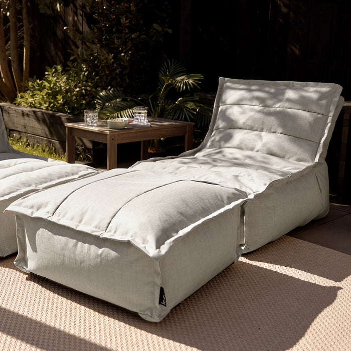 icon Dolce Lounge Zitzak met Poef - Binnen en Buiten - Grijs