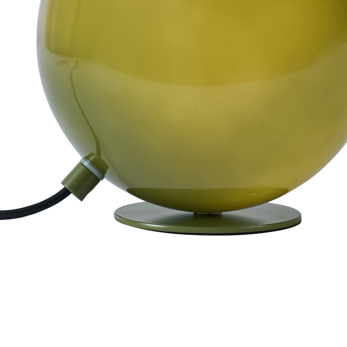 QAZQA Retro tafellamp groen met glas - Mabel