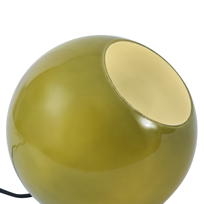 QAZQA Retro tafellamp groen met glas - Mabel