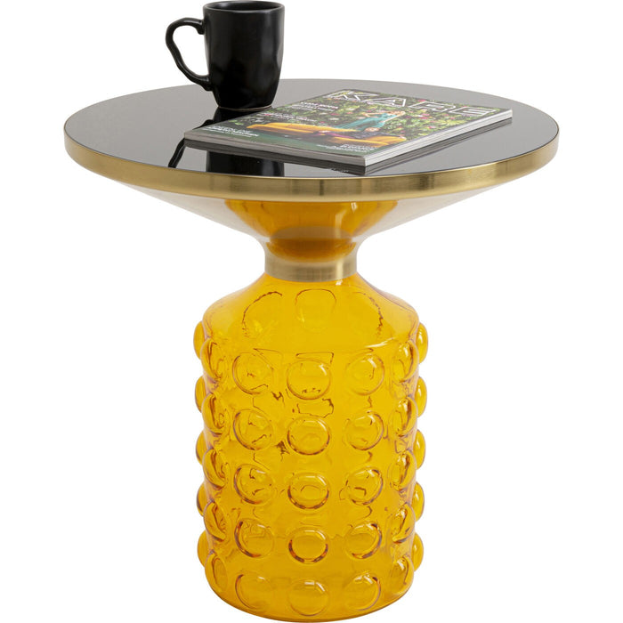 Kare Design Lola Bijzettafel - geel - Ø50cm