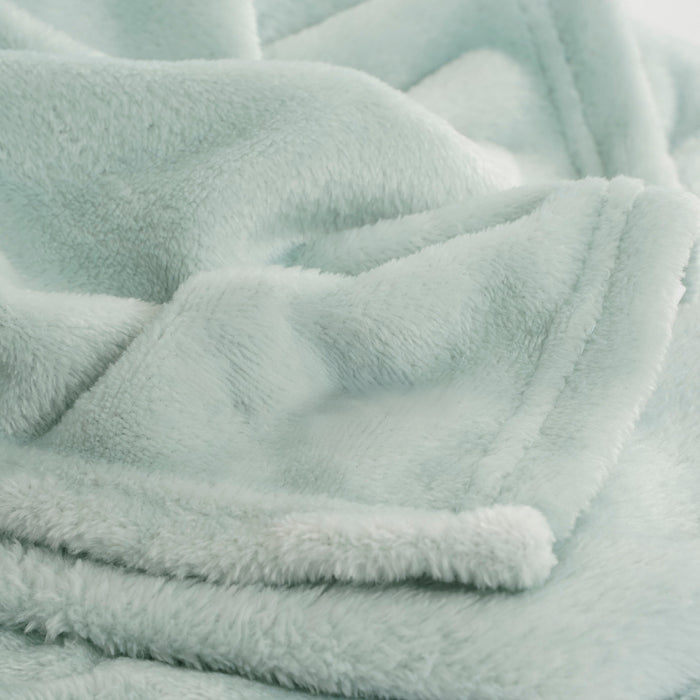 Mica Decorations Famke Fleece Plaid - 180 x 130 cm - Mintgroen