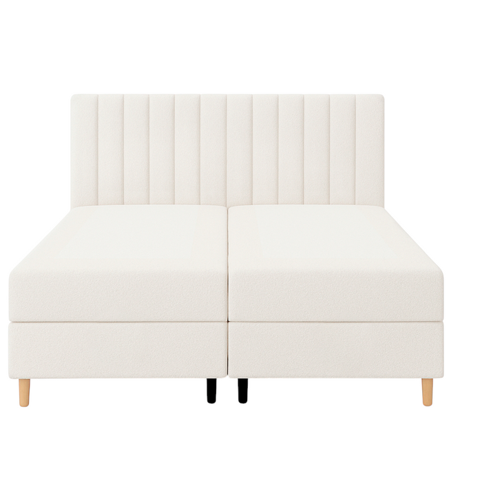 by fonQ Pazara Boxspring met Opbergruimte 180 x 200 cm - Ivoor / Naturel