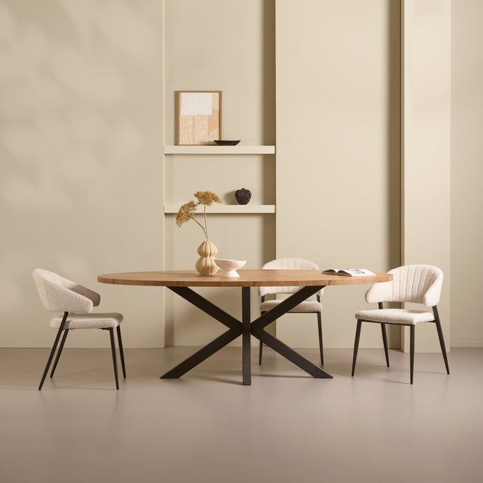 Eettafel Culemborg - Hout - Mango|Hout - Naturel - MDF