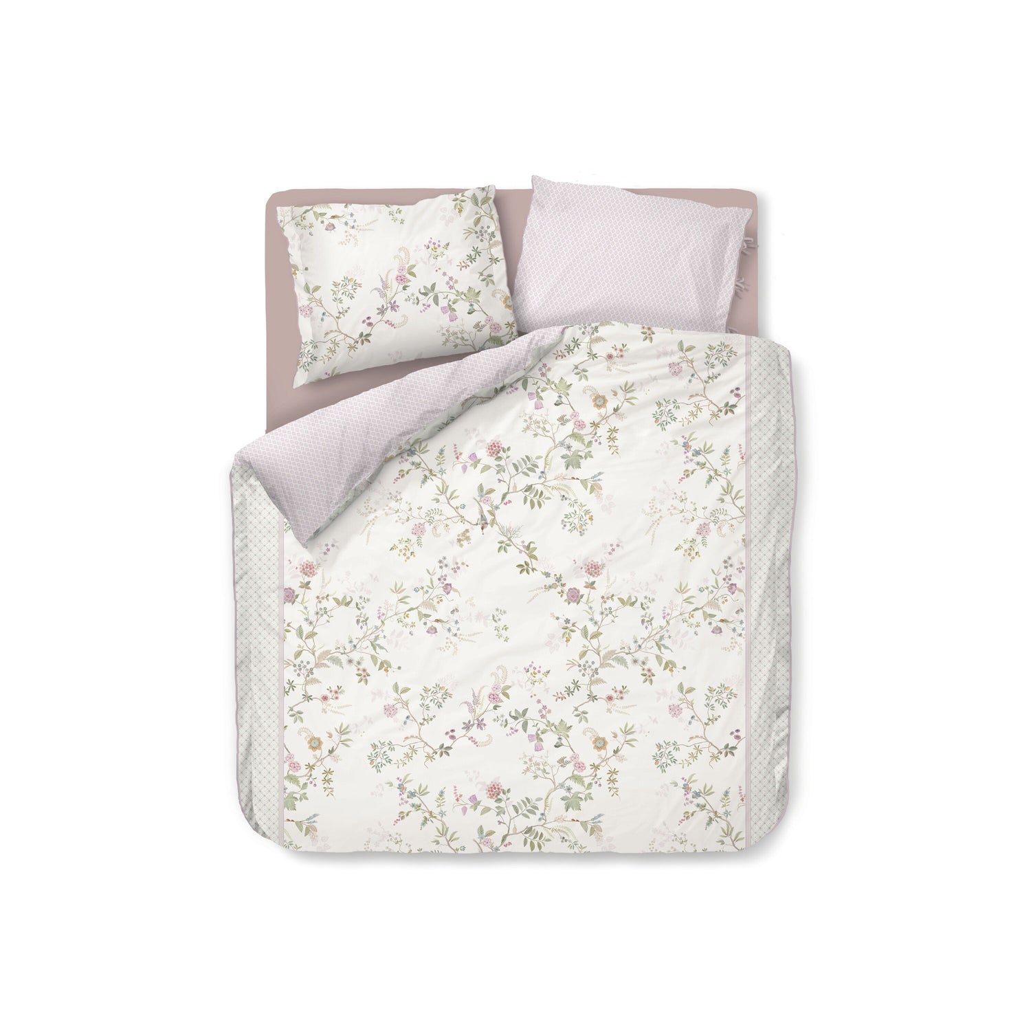 Pip Studio Bustani  Dekbedovertrek 200 x  200/220 cm - Wit