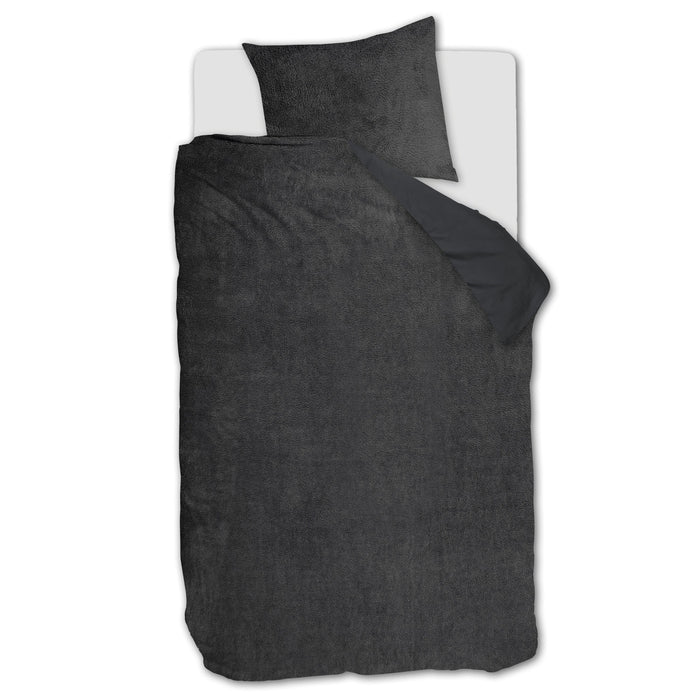 Ambiante Plush Dekbedovertrek 140 x 200/220 cm - Antraciet
