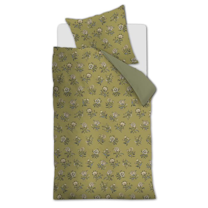 At Home by BeddingHouse Bygone Dekbedovertrek 140 x 200/220 cm - Olive Green