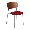 by fonQ Isel Eetkamerstoel - Rood / Chroom
