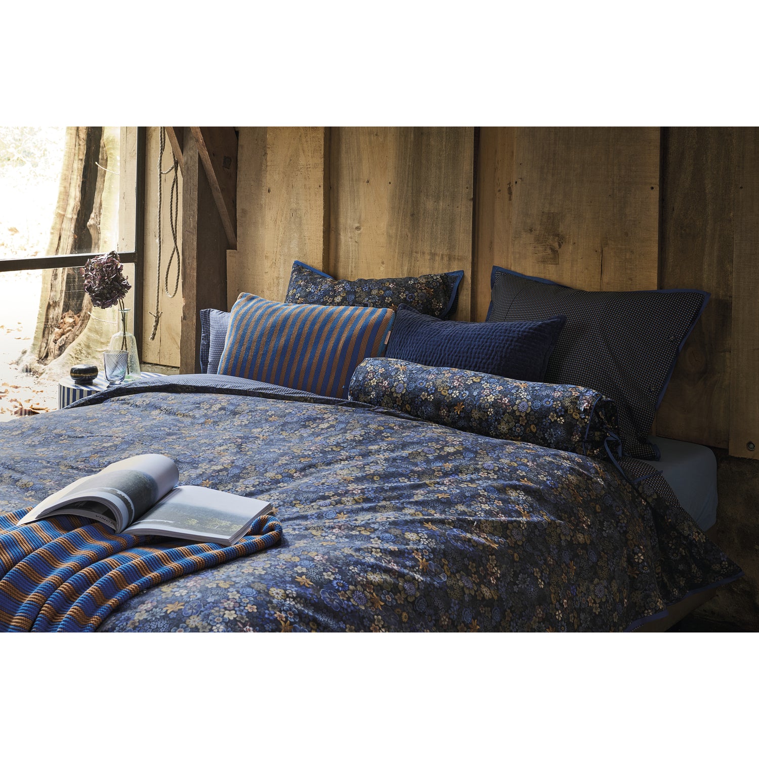 Pip Studio Tutti I Fiori  Dekbedovertrek 140 x  200/220 cm - Donkerblauw