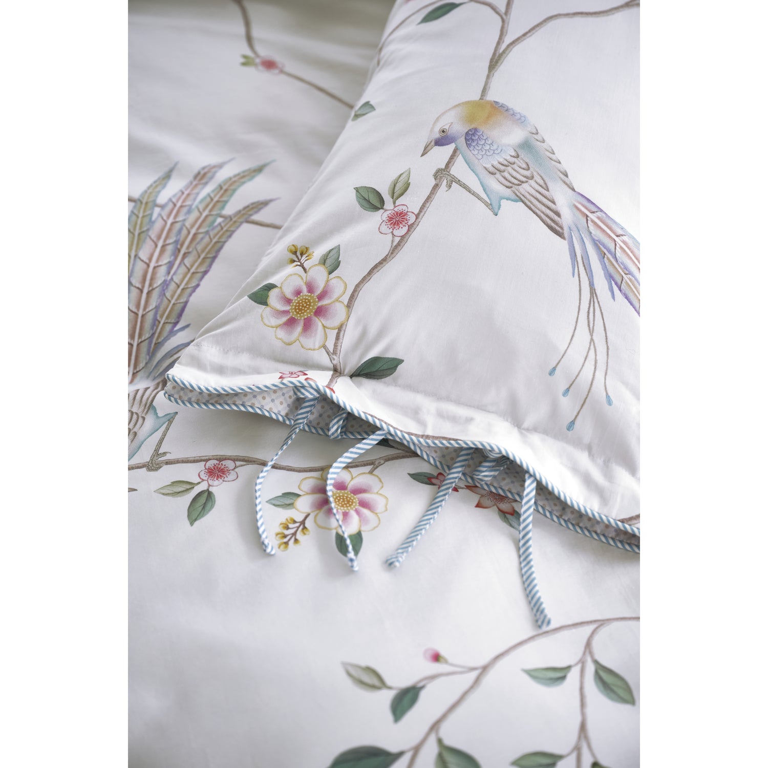 Pip Studio Bamboo Blossom Sierkussen 35 x 60 cm - Wit