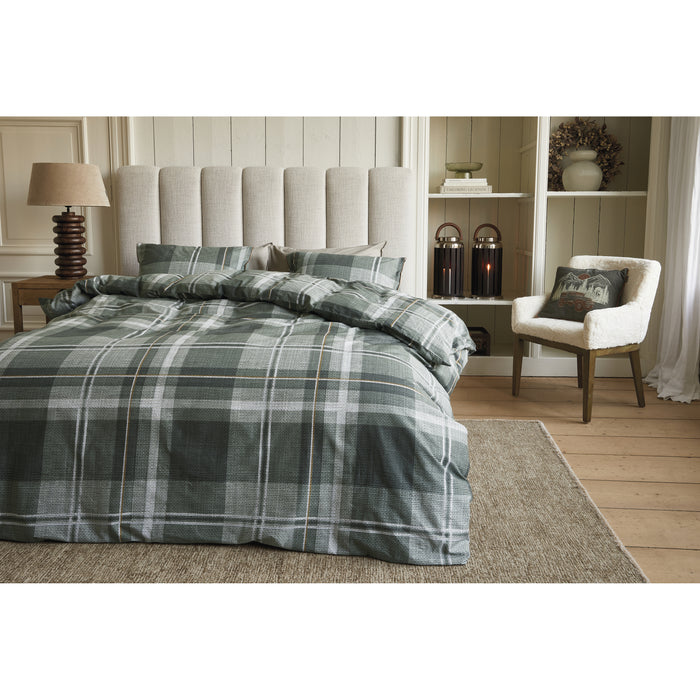 Rivièra Maison Tartan Check Dekbedovertrek 240 x 200/220 cm - Groen