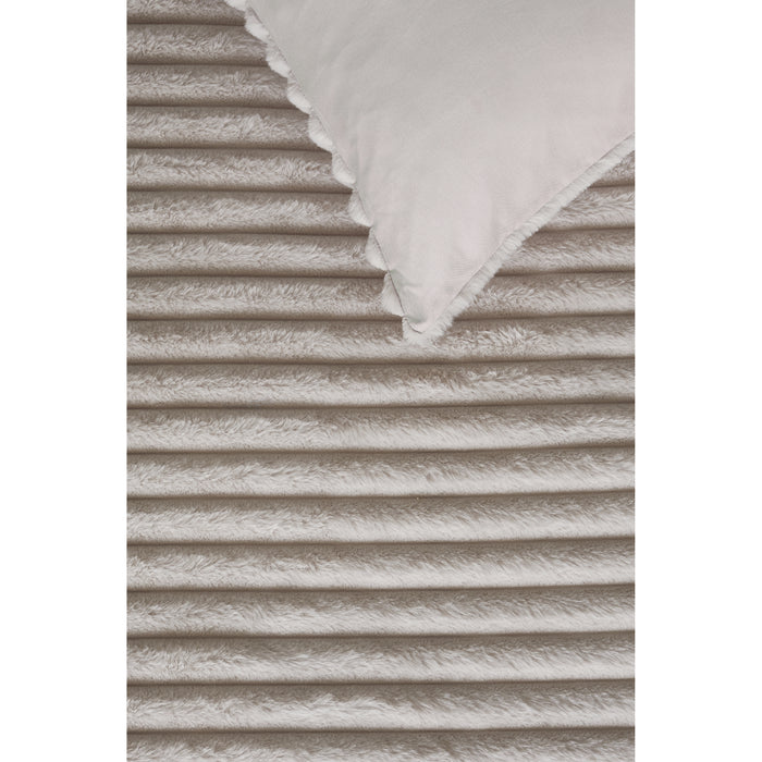 Rivièra Maison Furry Stripes Dekbedovertrek 200 x 200/220 cm - Gebroken Wit