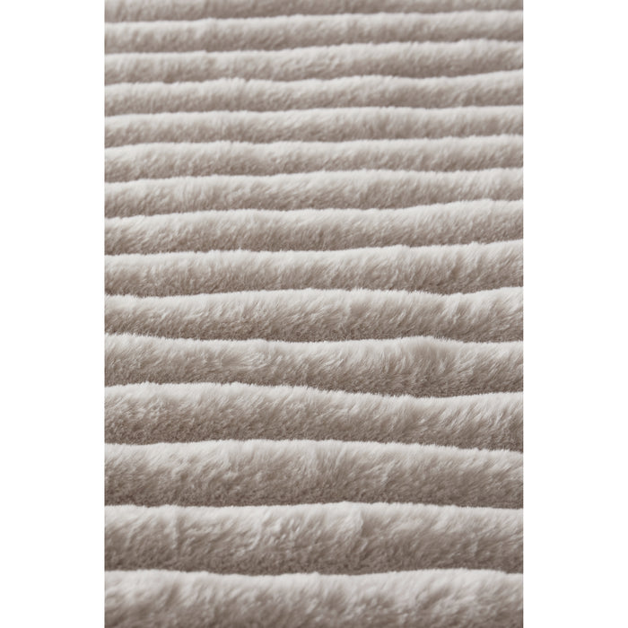Rivièra Maison Furry Stripes Dekbedovertrek 200 x 200/220 cm - Gebroken Wit