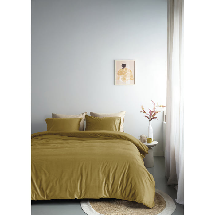 Ambiante Velvety Dekbedovertrek 240 x  200/220 cm - Oker