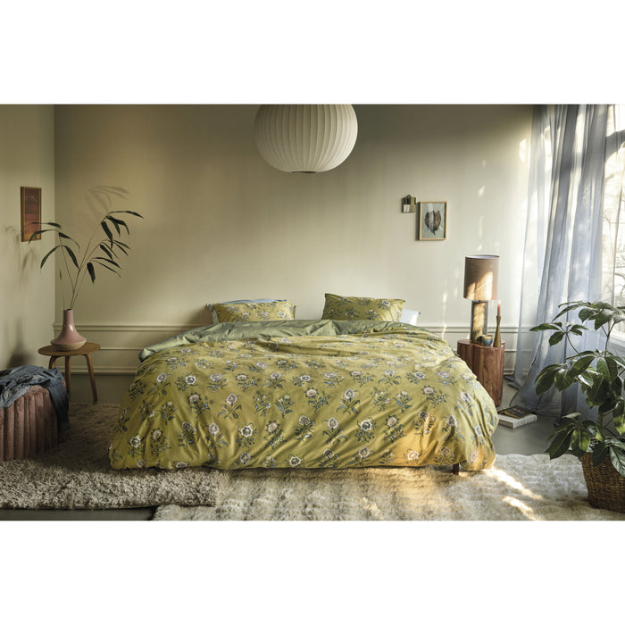 At Home by BeddingHouse Bygone Dekbedovertrek 140 x 200/220 cm - Olive Green