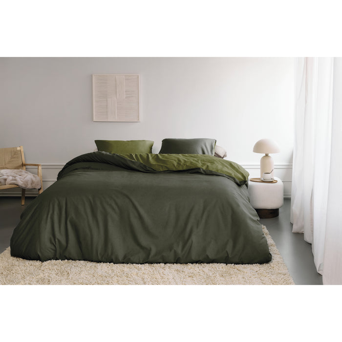 Beddinghouse Warm Dekbedovertrek 140 x 200/220 cm - Groen