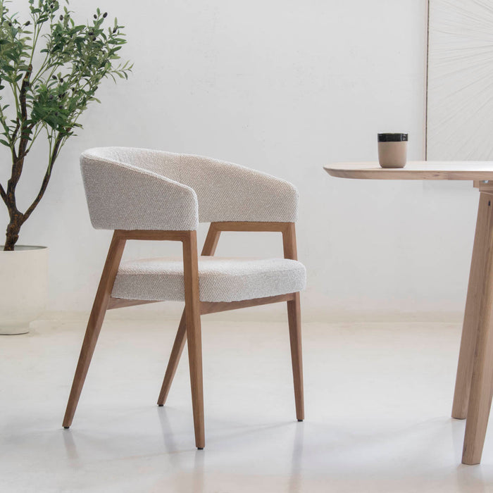 DÉJA Living - Eetkamerstoel Beige|Naturel - Fureso - Set van 2