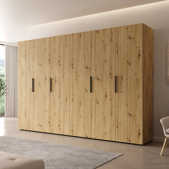 Meubella - Kledingkast Marquesa - Eiken - 300 cm