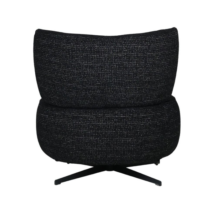 Bronx71 Fauteuil Fallon draaibaar gemêleerde stof zwart
