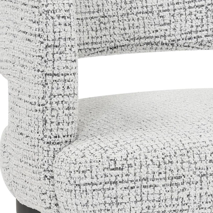 Bronx71 Draaifauteuil Gino gemêleerde stof off white|zwart