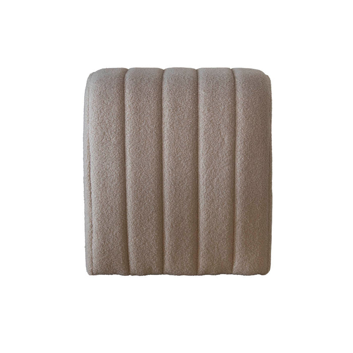 Giga Meubel - Poef Bouclé Taupe - Zithoogte 45cm - Japandi - Sera