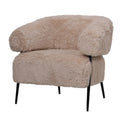 DÉJA Living - Fauteuil Taupe Stof - 86x74x78cm - Bogo