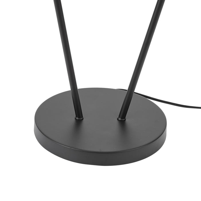 QAZQA Moderne vloerlamp zwart 2-lichts GU10 35mm - Thomas