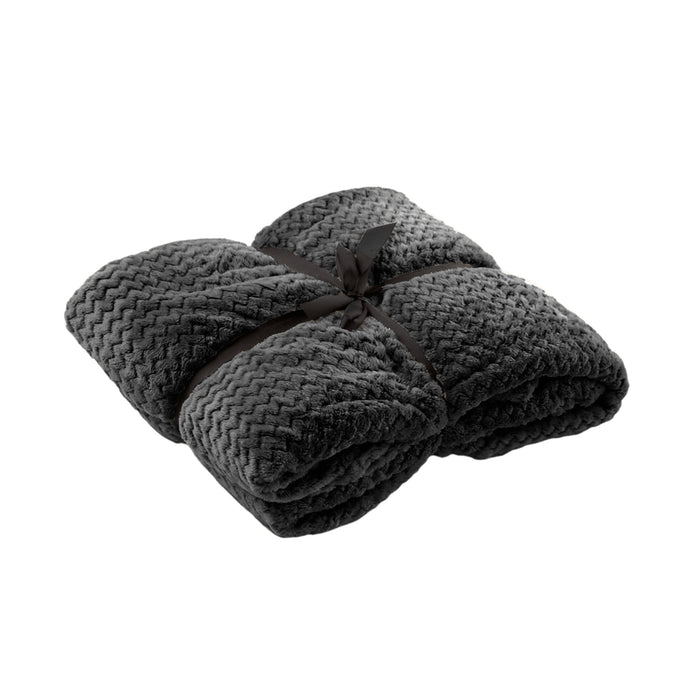 Dutch Decor plaid MARA - 150x200 cm Charcoal Gray