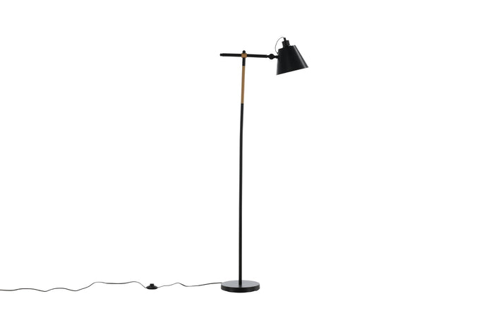 Fjôrd - Vloerlamp Zwart Metaal - 51x25x152cm - Skott
