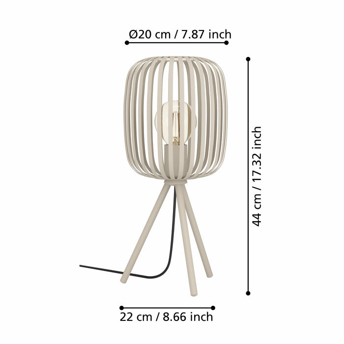 EGLO Romazzina Tafellamp - E27 - Ø 20 cm - Zandkleur