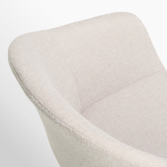 Nolon Noa-Otis Eetkamerstoelen Set van 2 - Beige - Witte Poten