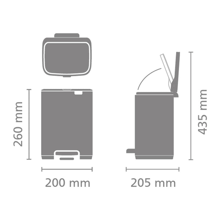 Brabantia Bo Pedaalemmer 4 L - Soft Beige