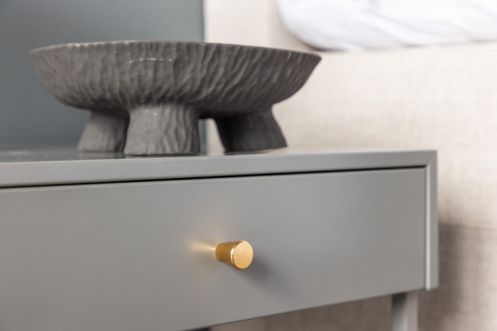 Fjôrd - Nachtkastje Lichtgrijs Metaal - 43x41x50cm - Bakal