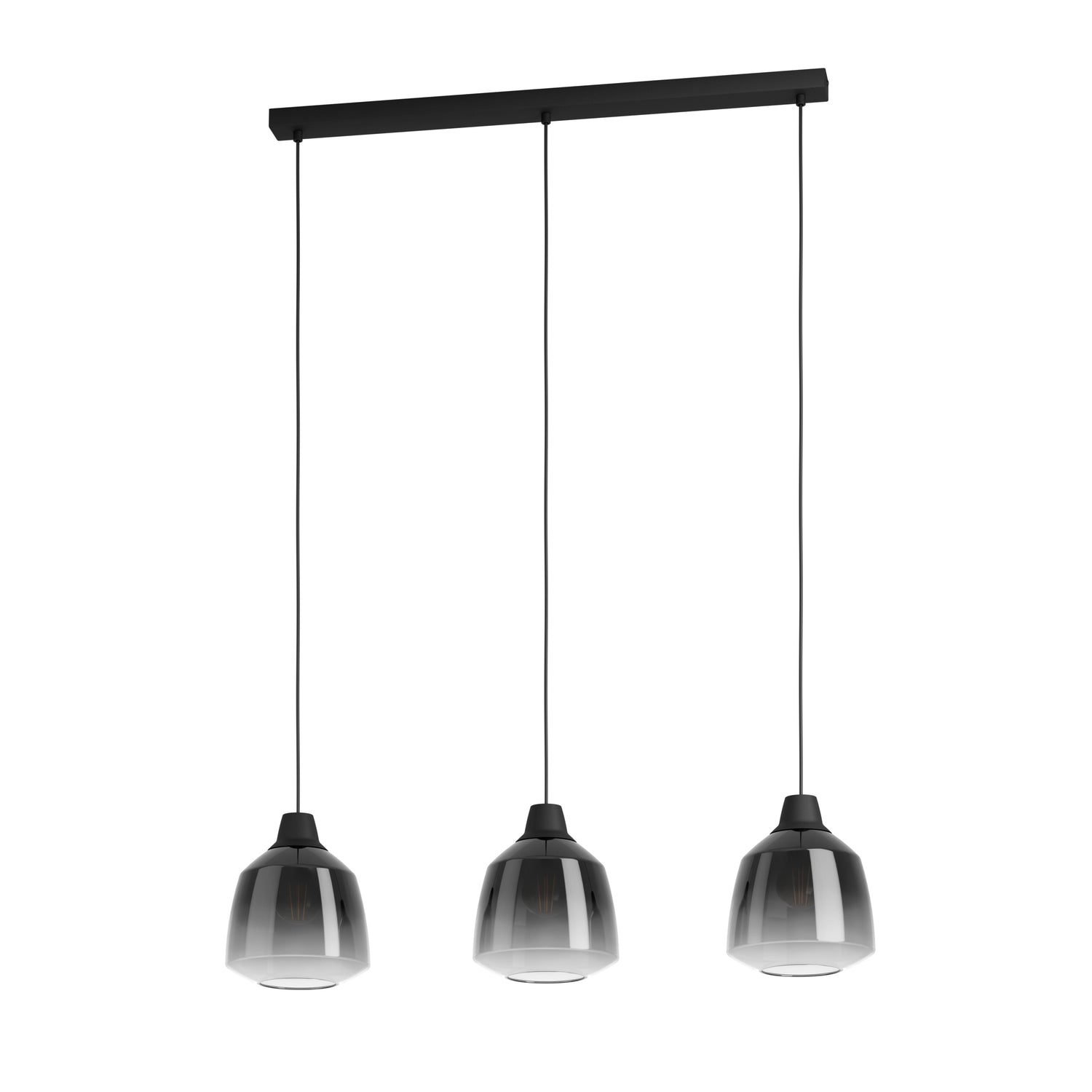 EGLO Sedbergh Hanglamp - E27 - 90 cm - Zwart - Glas