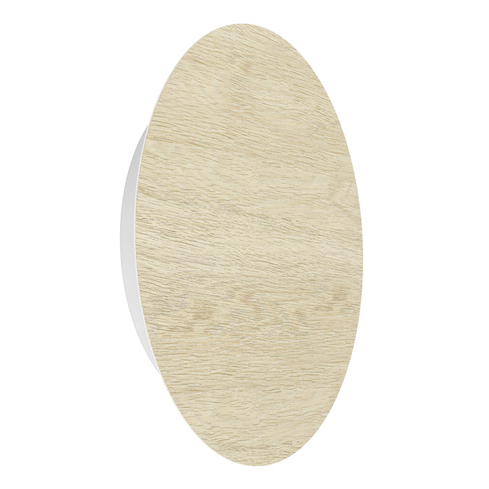 EGLO Alamilo Wandlamp - LED - Ø 22 cm - Bruin - Hout