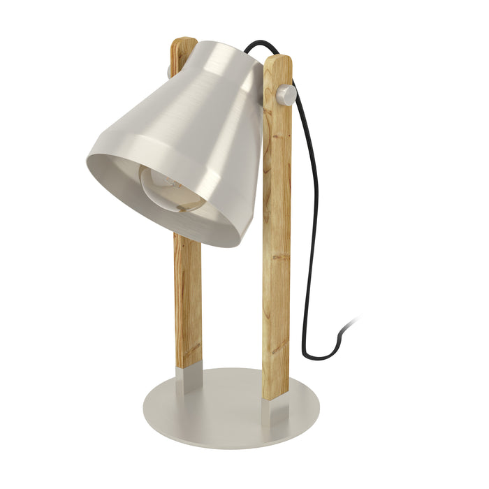 EGLO Cawton Tafellamp - E27 - 38 cm - Grijs|Bruin - Hout