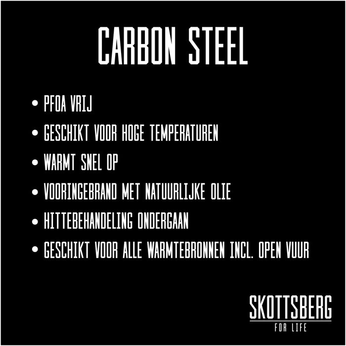 Skottsberg - Carbon Steel - Koekenpan - Plaatstaal - Inductie -20 cm