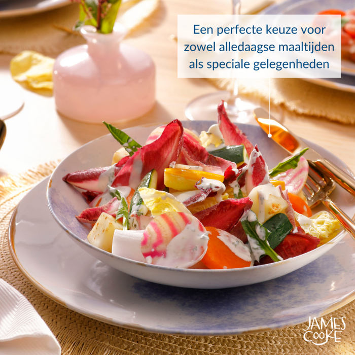 James Cooke - Clouded Charm - Bord - 2 stuks - ø 27 cm - Wit|Blauw