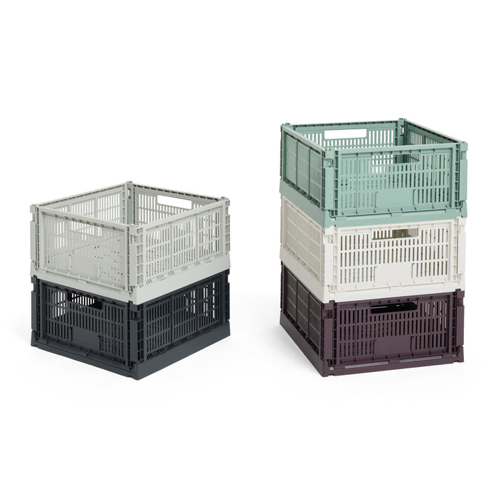 HAY Colour Crates Krat L - Vierkant - Charcoal
