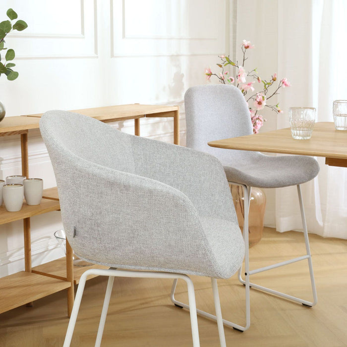 Nolon Nino-Otis Barkruk Lichtgrijs - met Armleuning - Wit - 75 cm