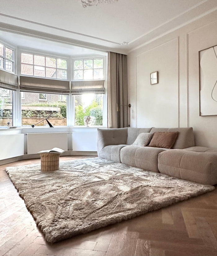 Hoogpolig vloerkleed Odelia stone - Interieur05 - 150 x 80 cm