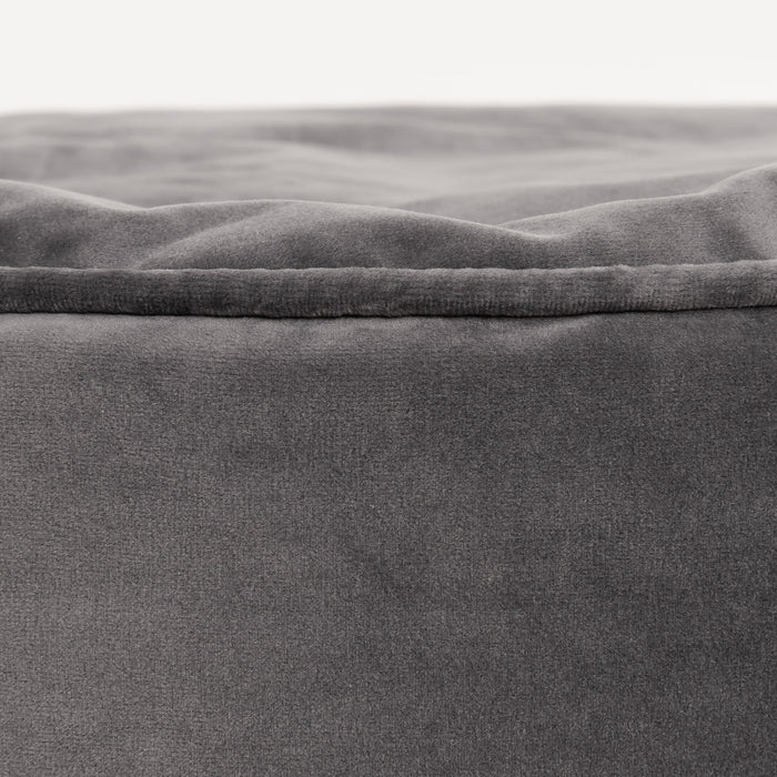 icon Milano XL Poef - Velours - Houtskool