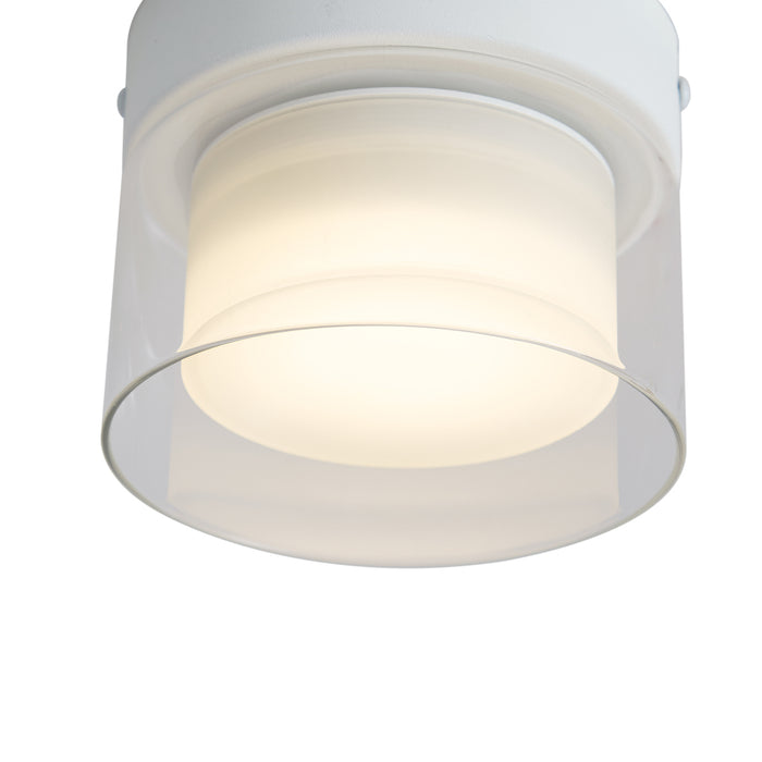 QAZQA Moderne plafondlamp wit met helder glas  - Puck