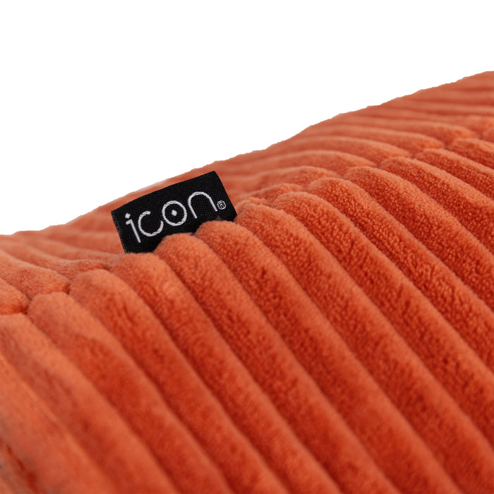 icon Milano XL Poef - Ribfluweel - Terra-oranje
