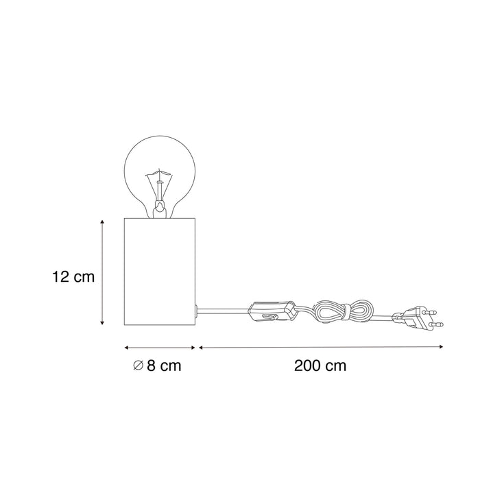 QAZQA Moderne tafellamp zwart marmer - Marissa