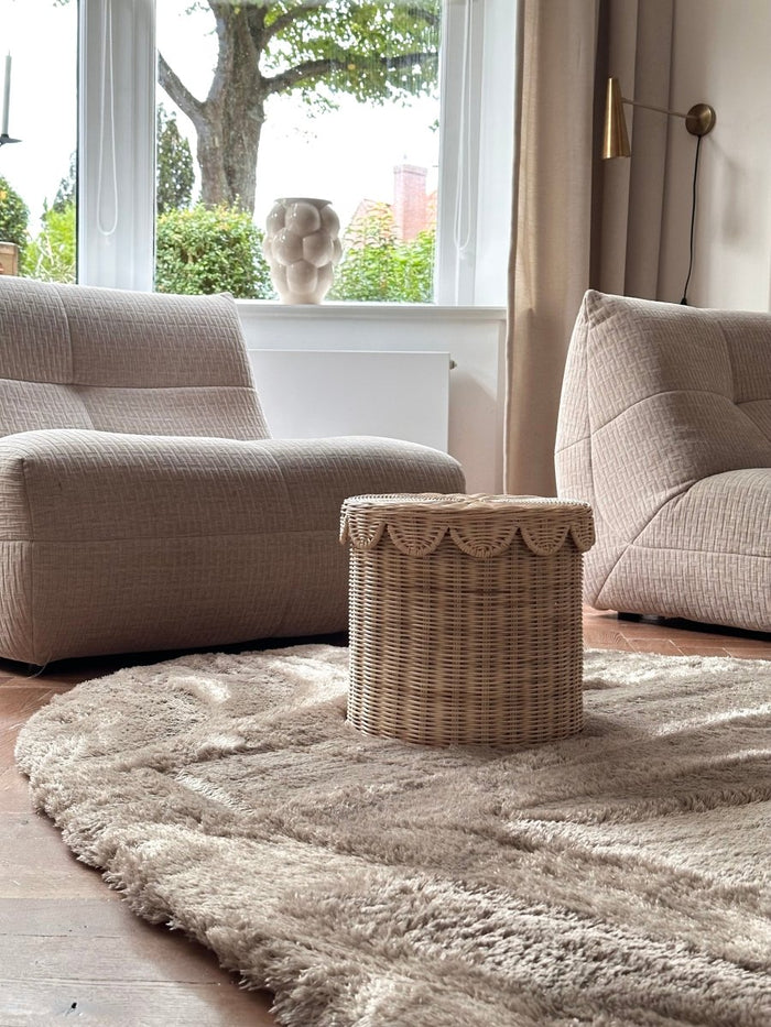 Organisch hoogpolig vloerkleed Odelia stone - Interieur05