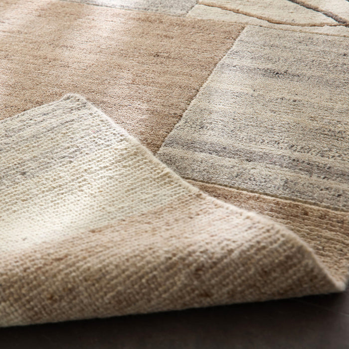 Theko Handgeknoopt wollen tapijt Nakarta 70x140 cm - Beige