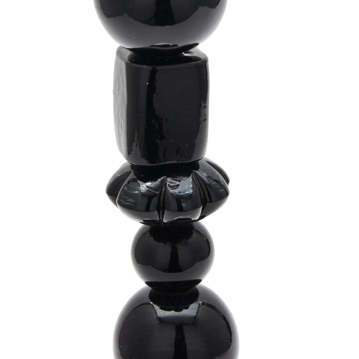 POLSPOTTEN Beads Kandelaar H 34 cm - Zwart