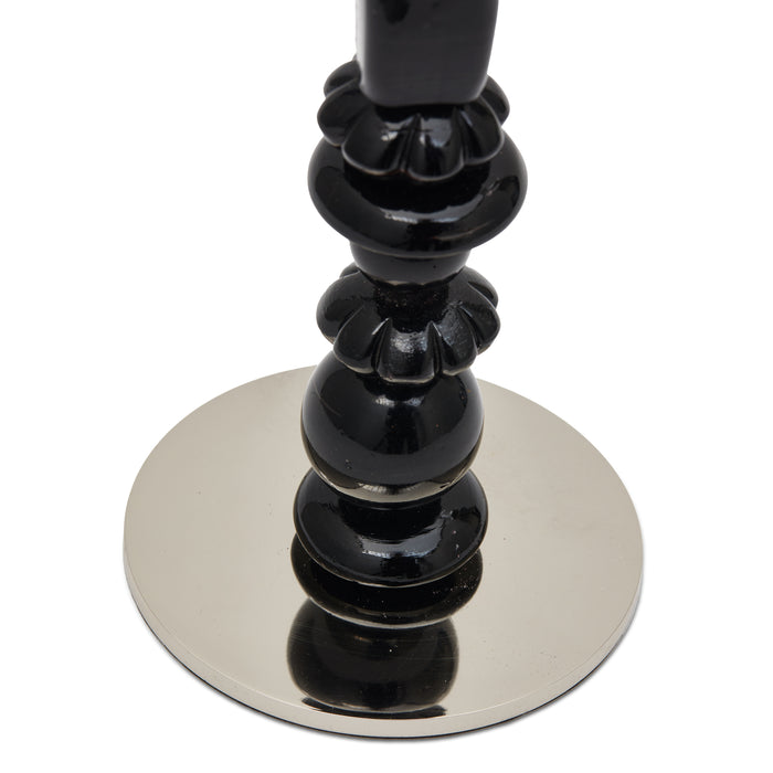 POLSPOTTEN Beads Kandelaar H 34 cm - Zwart